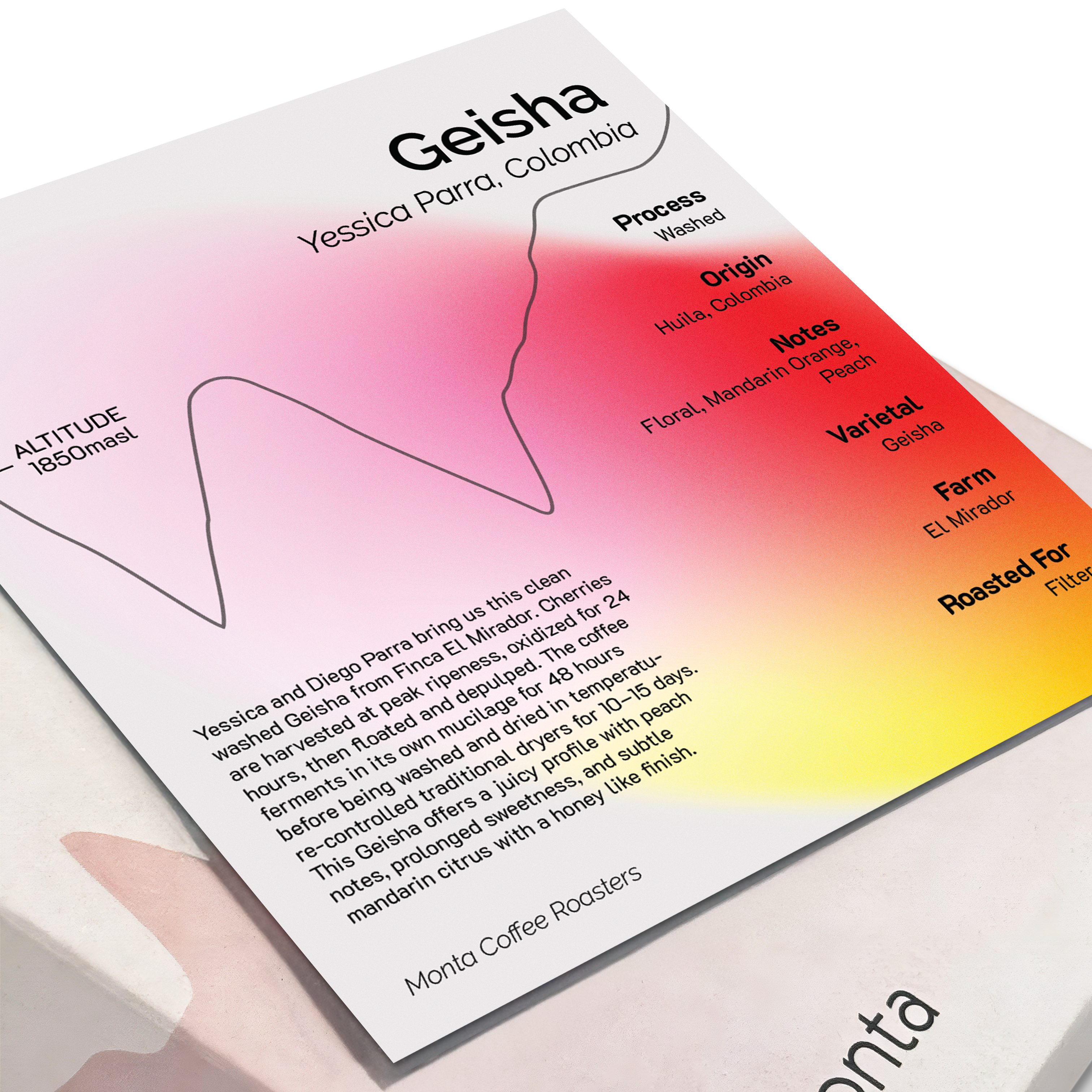 Colombia —Yessica Parra — Finca El Mirador— Geisha Washed